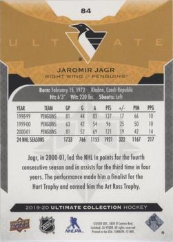 2019-20 Upper Deck Ultimate Collection - Onyx Black #84 Jaromir Jagr Back