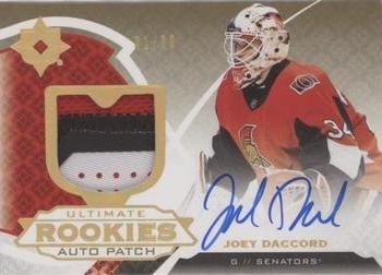 2019-20 Upper Deck Ultimate Collection - Ultimate Rookies Auto Patch #111 Joey Daccord Front