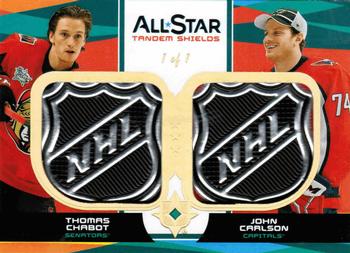 2019-20 Upper Deck Ultimate Collection - All-Star Tandem Shields #ATS-TJ Thomas Chabot / John Carlson Front