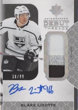 2019-20 Upper Deck Ultimate Collection - Autographed Debut Threads #DT-LI Blake Lizotte Front