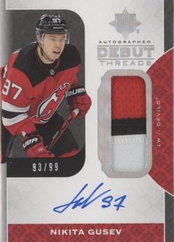 2019-20 Upper Deck Ultimate Collection - Autographed Debut Threads #DT-NG Nikita Gusev Front
