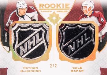 2019-20 Upper Deck Ultimate Collection - Rookie Tandem Shields #RTS-NC Nathan MacKinnon / Cale Makar Front