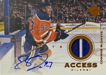 2019-20 Upper Deck Ultimate Collection - Ultimate Access Copper Patch Auto #UAA-CM Connor McDavid Front