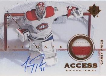 2019-20 Upper Deck Ultimate Collection - Ultimate Access Copper Patch Auto #UAA-CP Carey Price Front