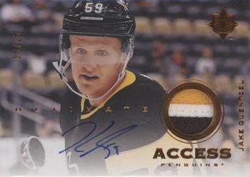 2019-20 Upper Deck Ultimate Collection - Ultimate Access Copper Patch Auto #UAA-JG Jake Guentzel Front