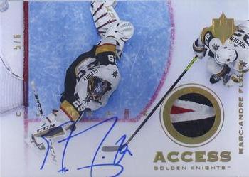 2019-20 Upper Deck Ultimate Collection - Ultimate Access Gold Patch Auto #UAA-MF Marc-Andre Fleury Front