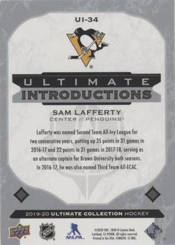 2019-20 Upper Deck Ultimate Collection - Ultimate Introductions #UI-34 Sam Lafferty Back