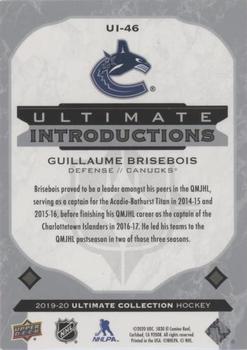 2019-20 Upper Deck Ultimate Collection - Ultimate Introductions #UI-46 Guillaume Brisebois Back