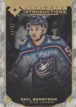 2019-20 Upper Deck Ultimate Collection - Ultimate Introductions Onyx Black #UI-3 Emil Bemstrom Front