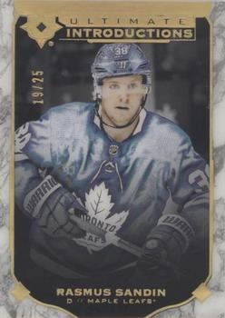 2019-20 Upper Deck Ultimate Collection - Ultimate Introductions Onyx Black #UI-9 Rasmus Sandin Front
