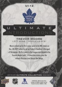 2019-20 Upper Deck Ultimate Collection - Ultimate Introductions Onyx Black #UI-12 Trevor Moore Back