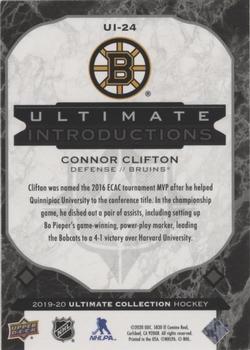 2019-20 Upper Deck Ultimate Collection - Ultimate Introductions Onyx Black #UI-24 Connor Clifton Back