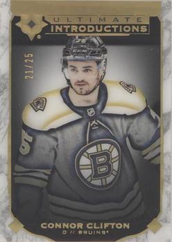 2019-20 Upper Deck Ultimate Collection - Ultimate Introductions Onyx Black #UI-24 Connor Clifton Front