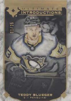 2019-20 Upper Deck Ultimate Collection - Ultimate Introductions Onyx Black #UI-36 Teddy Blueger Front