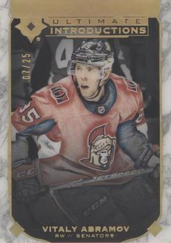 2019-20 Upper Deck Ultimate Collection - Ultimate Introductions Onyx Black #UI-38 Vitaly Abramov Front