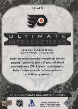 2019-20 Upper Deck Ultimate Collection - Ultimate Introductions Onyx Black #UI-45 Joel Farabee Back