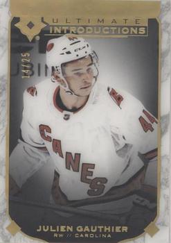 2019-20 Upper Deck Ultimate Collection - Ultimate Introductions Onyx Black #UI-48 Julien Gauthier Front