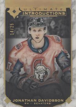 2019-20 Upper Deck Ultimate Collection - Ultimate Introductions Onyx Black #UI-49 Jonathan Davidsson Front
