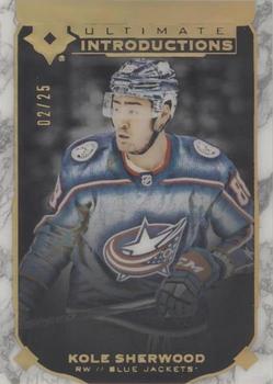 2019-20 Upper Deck Ultimate Collection - Ultimate Introductions Onyx Black #UI-51 Kole Sherwood Front