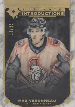 2019-20 Upper Deck Ultimate Collection - Ultimate Introductions Onyx Black #UI-57 Max Veronneau Front