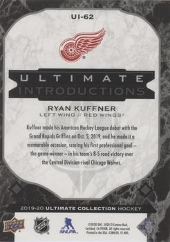 2019-20 Upper Deck Ultimate Collection - Ultimate Introductions Onyx Black #UI-62 Ryan Kuffner Back
