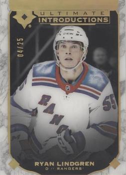 2019-20 Upper Deck Ultimate Collection - Ultimate Introductions Onyx Black #UI-63 Ryan Lindgren Front