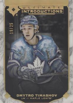 2019-20 Upper Deck Ultimate Collection - Ultimate Introductions Onyx Black #UI-72 Dmytro Timashov Front
