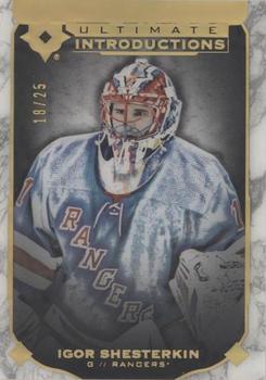 2019-20 Upper Deck Ultimate Collection - Ultimate Introductions Onyx Black #UI-77 Igor Shesterkin Front