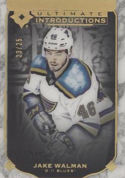 2019-20 Upper Deck Ultimate Collection - Ultimate Introductions Onyx Black #UI-79 Jake Walman Front