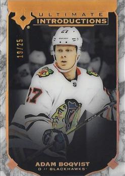2019-20 Upper Deck Ultimate Collection - Ultimate Introductions Onyx Black #UI-90 Adam Boqvist Front