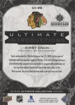 2019-20 Upper Deck Ultimate Collection - Ultimate Introductions Onyx Black #UI-96 Kirby Dach Back