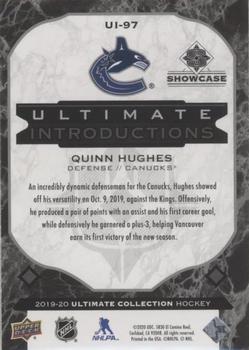 2019-20 Upper Deck Ultimate Collection - Ultimate Introductions Onyx Black #UI-97 Quinn Hughes Back