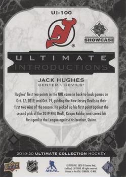 2019-20 Upper Deck Ultimate Collection - Ultimate Introductions Onyx Black #UI-100 Jack Hughes Back