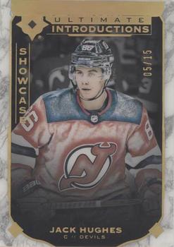 2019-20 Upper Deck Ultimate Collection - Ultimate Introductions Onyx Black #UI-100 Jack Hughes Front