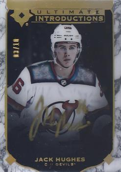 2019-20 Upper Deck Ultimate Collection - Ultimate Introductions Onyx Black Autographs #UI-1 Jack Hughes Front
