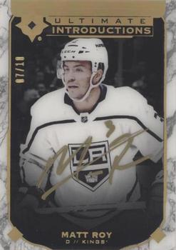 2019-20 Upper Deck Ultimate Collection - Ultimate Introductions Onyx Black Autographs #UI-56 Matt Roy Front