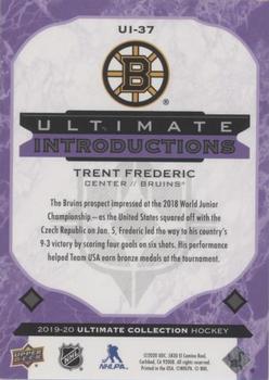 2019-20 Upper Deck Ultimate Collection - Ultimate Introductions Purple #UI-37 Trent Frederic Back