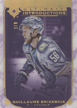 2019-20 Upper Deck Ultimate Collection - Ultimate Introductions Purple #UI-46 Guillaume Brisebois Front