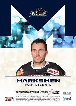 2015-16 Playercards Premium Series 1 (DEL) - Marksmen #DEL-MM01 Ivan Ciernik Back