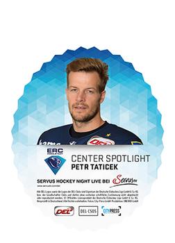 2015-16 Playercards Premium Series 1 (DEL) - Center Spotlight #DEL-CS05 Petr Taticek Back