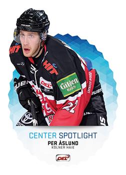 2015-16 Playercards Premium Series 1 (DEL) - Center Spotlight #DEL-CS07 Per Aslund Front