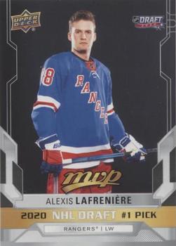 2020-21 Upper Deck MVP - 2020 NHL Draft #1 Pick Exchange #DP-1 Alexis Lafreniere Front