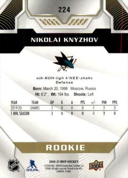 2020-21 Upper Deck MVP - Gold Script #224 Nikolai Knyzhov Back