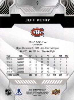 2020-21 Upper Deck MVP - Silver Script #9 Jeff Petry Back