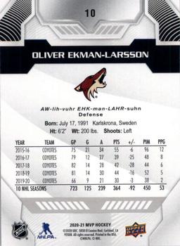 2020-21 Upper Deck MVP - Silver Script #10 Oliver Ekman-Larsson Back