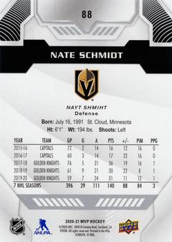 2020-21 Upper Deck MVP - Silver Script #88 Nate Schmidt Back