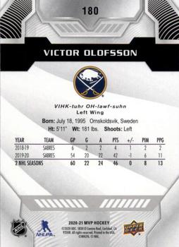 2020-21 Upper Deck MVP - Silver Script #180 Victor Olofsson Back