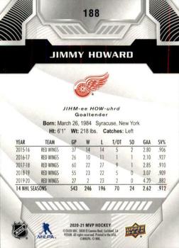 2020-21 Upper Deck MVP - Silver Script #188 Jimmy Howard Back