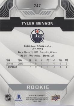 2020-21 Upper Deck MVP - Silver Script #247 Tyler Benson Back