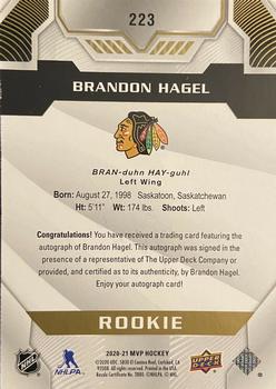 2020-21 Upper Deck MVP - Autographs #223 Brandon Hagel Back